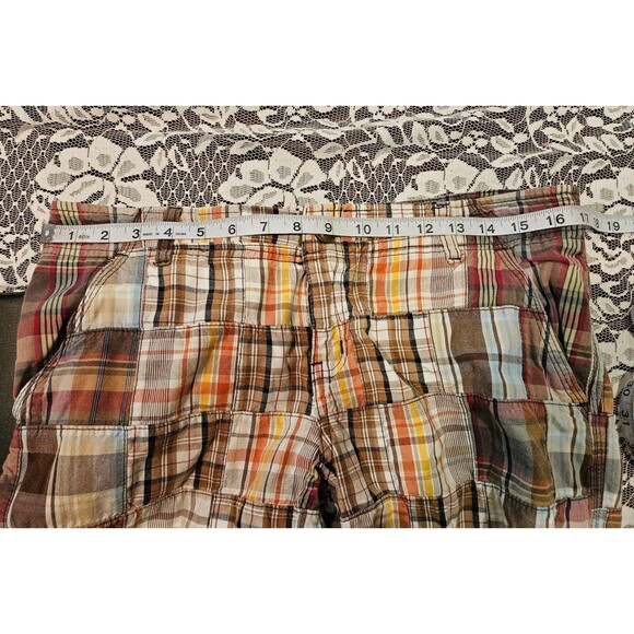 Y2K Streetwear Skater Madras Plaid Patchwork Pants Chor - Picture 4 of 5